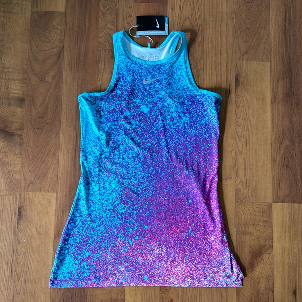 Nike Golf Women’s Dri Fit Tank Top - Purple and Teal - Size Small
